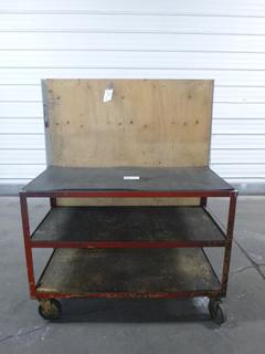 Work Bench With Back And Two Lower Shelves, 49.5 In. x 25.25 In. x 61.5 In.