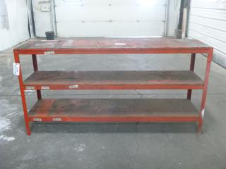 Work Bench/Table, 72 1/2 In. x 18 1/2 In. x 37 In.