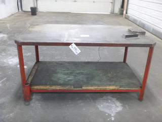 Work Bench/Table with Lower Shelf, 60.25 In. x 36 In. x 30 In.