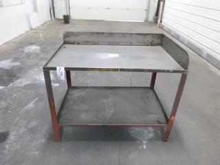 Work Bench/Table With Bottom Shelf, 48 In. x 39.5 In. x 35 In.