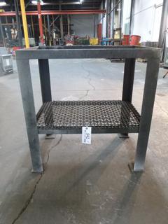 Work Bench/Table With Bottom Wire Rack, 33 In. x 23 In. x 34.25 In.