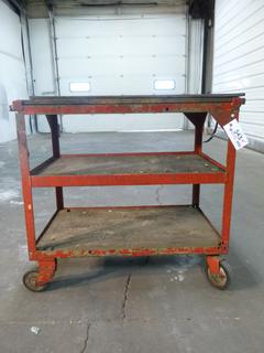 Work Bench/Cart On Wheels, 37 In. x 23.5 In. x 36 In.
