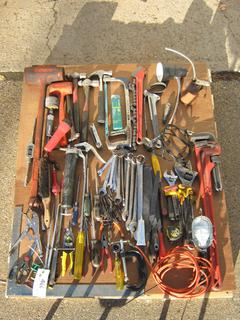 Qty of Hand Tools: Wrenches, Hammers, Pliers, Vise Grips, Squares, Saws, Screwdrivers, Trouble Light, Etc.