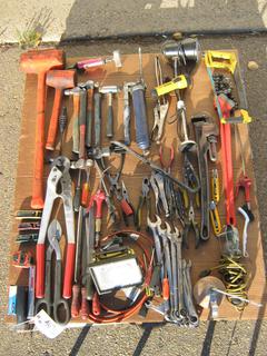 Qty of Hand Tools: Wrenches, Sledge Hammers, Saws, Work Light, Clips, Snips, Caulking Gun, Etc.