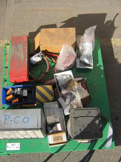 Pallet Containing Numerical/Alphabetical Metal Stamps, Hand Transfer Pump and Misc.