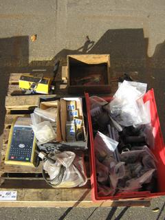 Pallet Containing Magnetic Lift, Engraver, Pipe Fittings, Chains and Bearings