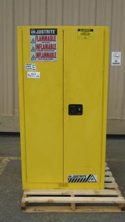 Justrite Flammable Storage Cabinet, 34 In. x 34 In. x 65 In.