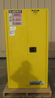 Justrite Flammable Storage Cabinet, 34 In. x 34 In. x 66 In.