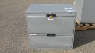 Boulevard 2 Drawer Filing Cabinet w/ Key,18  In. (D)  x 30 In. (W) x 26 In. (H)