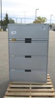 Boulevard Four Drawer Filing Cabinet w/ Key, 18 In. x 36 In. x 54 In.