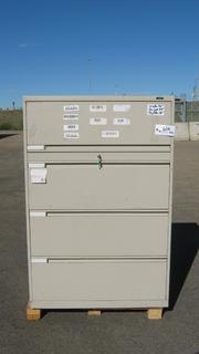 Evolve 4 Drawer Filing Cabinet w/ Key,  18  In. (D) x 36 In. (W) x 54 In. (H)