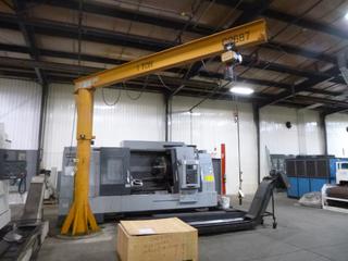 W.F. Crane Jib Crane, 1 Ton Capacity, 16.5 Ft. (L) x 12.5 Ft. (H), SN C2687 With GIS Hoist, *Last Inspected Dec. 2020* *Buyer Responsible for Dismantling And Loadout*