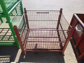 (1) Metal Cage, 40 1/2 In. x 34 1/4 In. x 33 In.