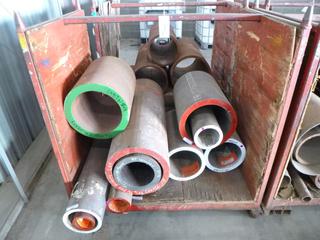 Assortment of Pipe Cut Offs with Crate
