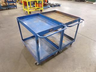 (2) Shop Carts, 3 Ft. x 2 Ft. x 2 Ft. 11 In.