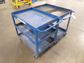 (2) Shop Carts, 3 Ft. x 2 Ft. x 2 Ft. 11 In.