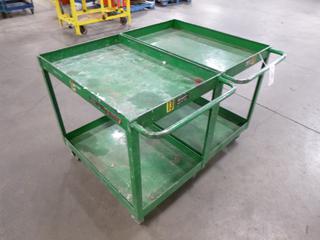 (2) Shop Carts, 3 Ft. x 2 Ft. x 2 Ft. 11 In.