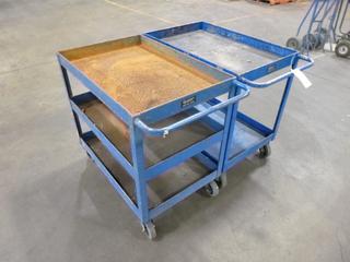 (2) Shop Carts, 3 Ft. x 2 Ft. x 2 Ft. 11 In.