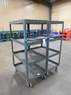 (2) 4 Tier Carts, 3 Ft. x 2 Ft. x 5 Ft. 3 In.