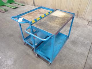 (2) 2 Tiered Shop Carts