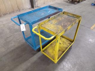 (2) 2 Tiered Shop Carts