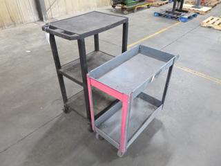 (1) 3 Tiered Cart, (1) 2 Tiered Cart