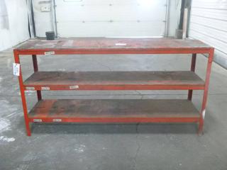 Work Bench/Table, 72 1/2 In. x 18 1/2 In. x 37 In.