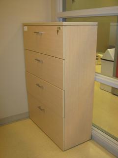 4-Drawer Upright Filing Cabinet, 36 In. x 53 In. x 16 In. (D)