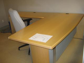 L-Shaped Desk, 90 In. x 72 In. x 30 In. x 30 In. (D), With Office Chair