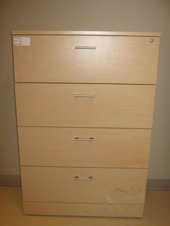 4-Drawer Upright Filing Cabinet, 36 In. x 53 In. x 16 In. (D)