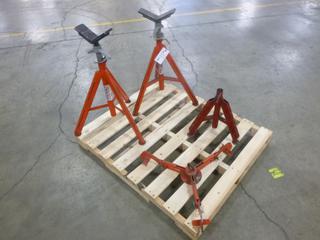 (2) Rigid Pipe Stand, Model VJ-99 And RJ-99 Wth V Head, 2,500 Lb. Capacity