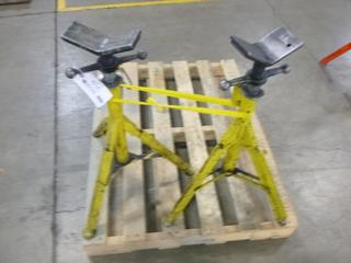 (2) Pipe Stands With V Head