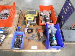 Pallet Containing Engraving Machine, Nozzle Tips For Welding, Nuts, Bolts, Plugs and Taps
