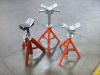 (3) Rigid Pipe Stands: (2) Model VJ-98, Catalogue No. 56657, 2,500 lb. Capacity