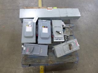 Pallet Containing Qty of Safety Switches And 480 Volt Panel