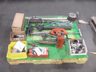 Pallet Containing Qty of Misc. Items: (2) Permanent Magnetic Lifts, Pipe Wrench, Seals, Etc.