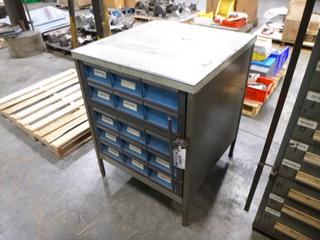 Tool Bench/Tool Box With Contents, 30 In. x 29 In. x 38 In.