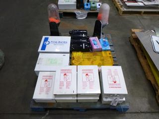 Qty of First Aid Kits, Emergency Eye Wash Stations, Sanitizing Stations, Lockout Stations, Misc. Medical Supplies, Etc.