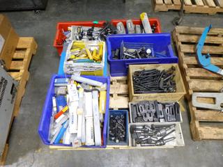 Qty of Assorted Bits, Drill Press Parts, Gauges, Etc.