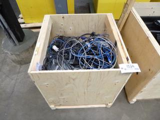Crate of Assorted/Misc. Cords