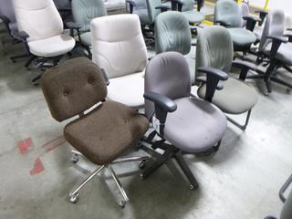 (3) Rolling Office Chairs, (2) Visitor Chairs