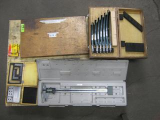 Qty of Assorted CNC Measuring Tools: Calipers, Micrometers, Gauges *Note: Some Require Calibration*