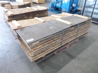 Qty of Plywood Sheets, Lengths Up To 91.5 In., Widths Up To 2 Ft.