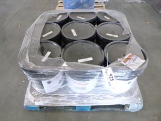 Crown Paint Co. Waterborne Industrial Coating, (9) 1 Gallon Pails, E203 Antelope Blue WR Enamel