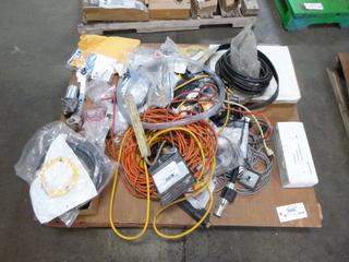Pallet of Misc Items Including Extension Cords, Gas Hose 1/2 In., Tubing, Etc