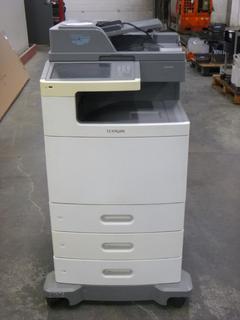 Lexmark Multifunction Printer, Model XS796DE, Machine Type 7562-496, SN 75620294015NR