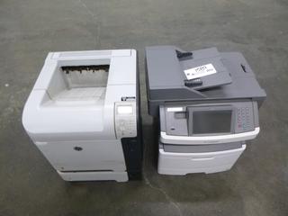 (1) Lexmark X463 Printer, Machine Type 7014-431 and (1) HP LaserJet 600 M602 Printer, SN CNCCF420PV