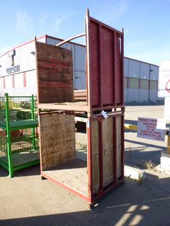 (2) Metal Crates, 34 In. x 50 1/2 In. x 54 In.
