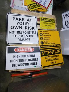 Qty of Assorted Safety Signs