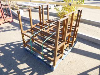 (3) Metal 2 Tier Shelf, 3 Ft. x 3 In. x 1 Ft. 1 In. x 3 Ft. 1 In.